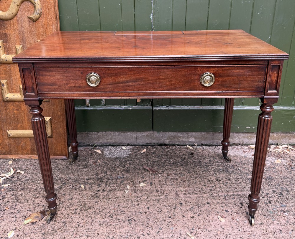 early c19th george iv period mahogany writing or chamber table in the manner of gillows of lancaster