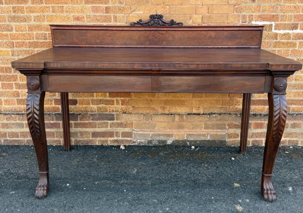 early c19th george iv period mahogany serving table of imposing scale and bold design probably irish